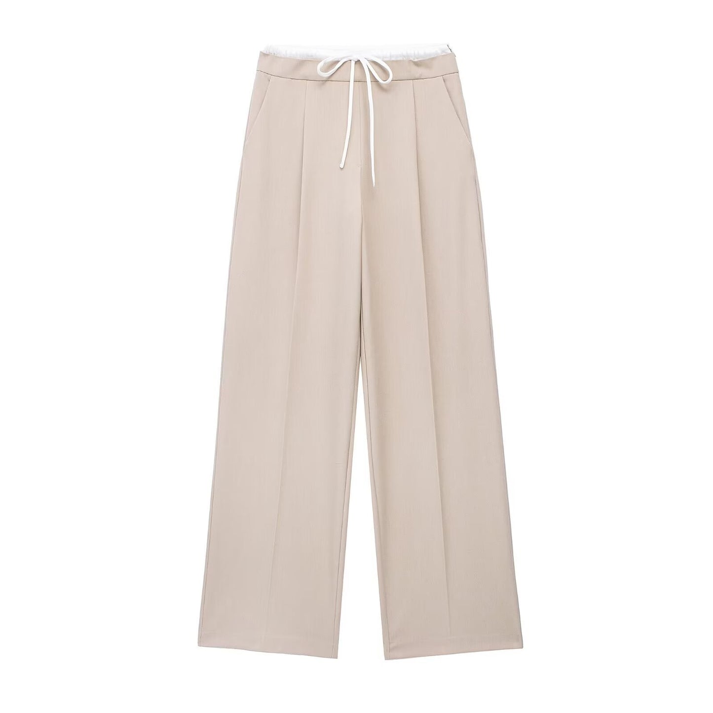 Women's Street Fashion Waist Wide Leg Casual Pants