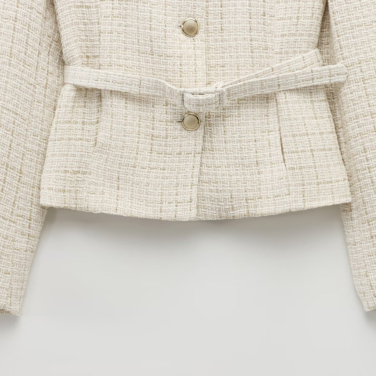 Women's Classic Style Belt Texture Casual Suits