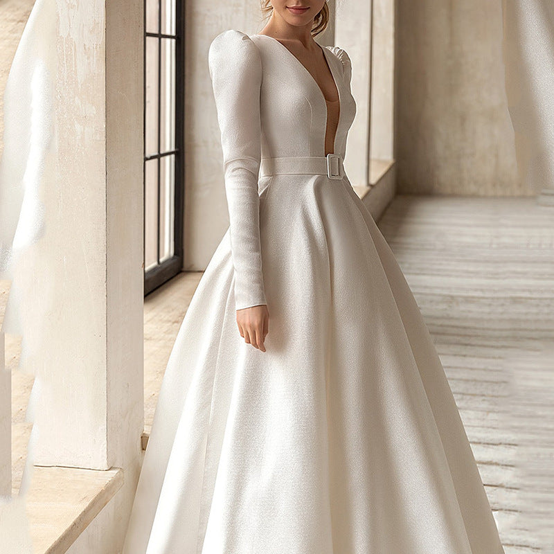 Women's Style White Dress Slimming French Temperament Dresses
