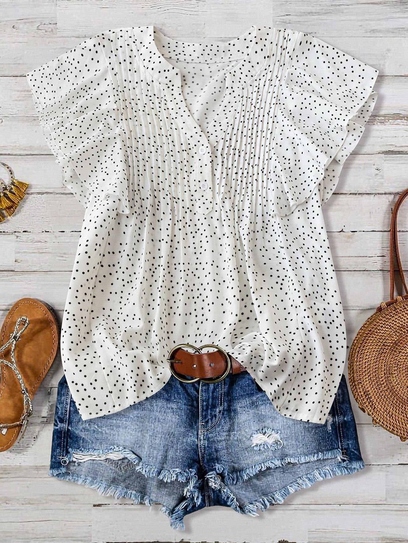 Unique Elegant Princess Sleeves Chiffon Shirt Tops