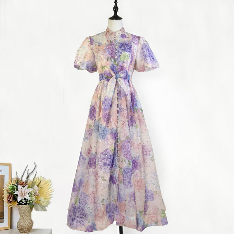 Women's Elegant Lantern Sleeve Single-breasted High Quality Shorts