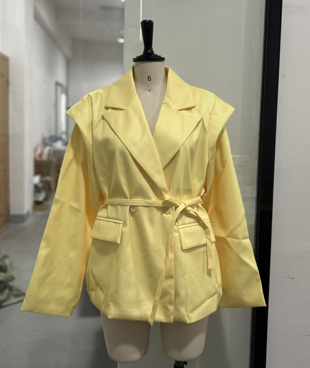 Women's High-grade Temperament Commute Padded Shoulder Blazers