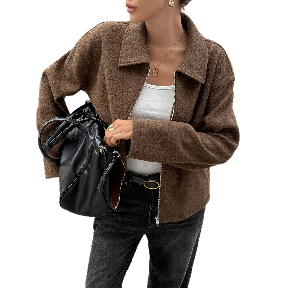 Women's Trendy Casual Solid Color Long-sleeved Jackets