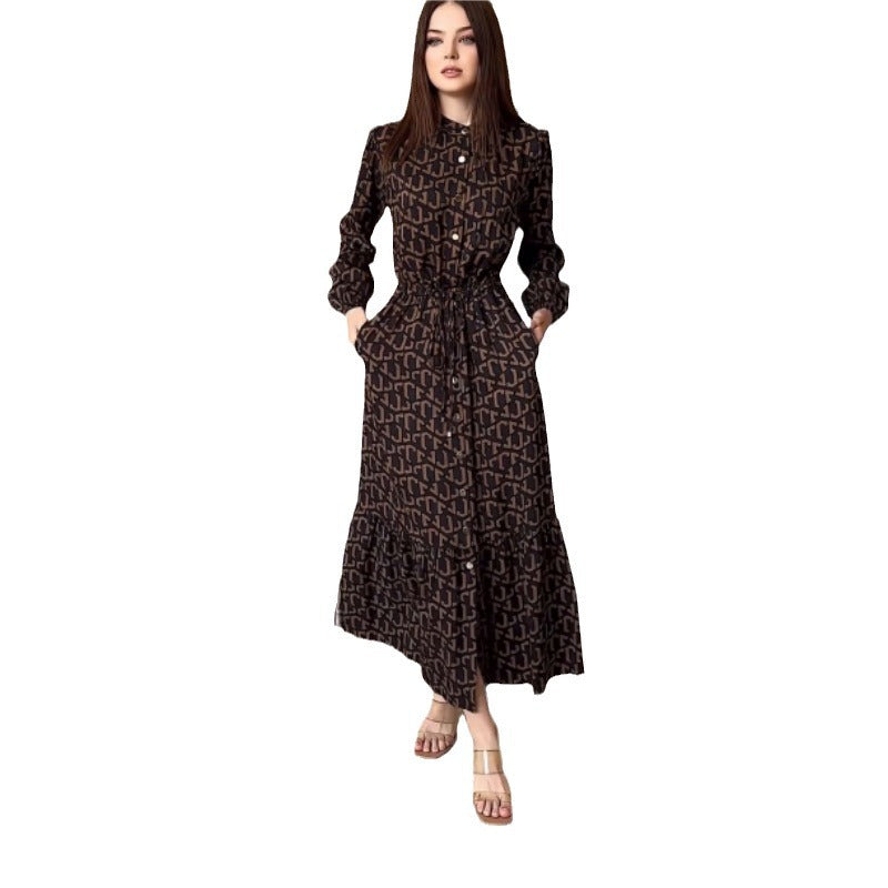 Autumn Fashion Elegant Graceful Waist Dress Dresses