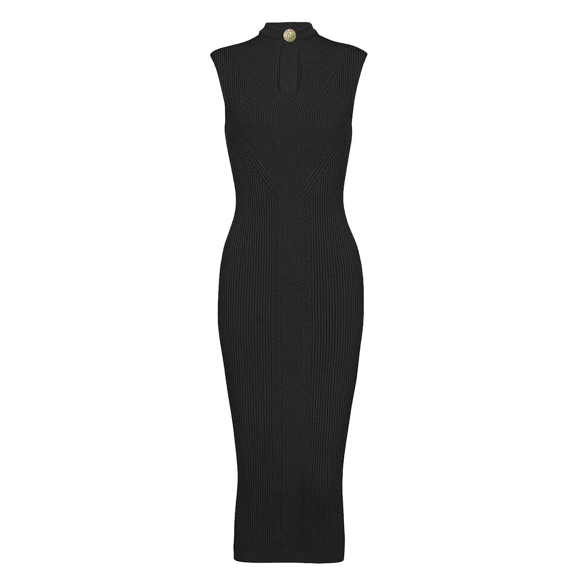 Women's Summer Fashionable Knitted Round Neck Slimming Dresses