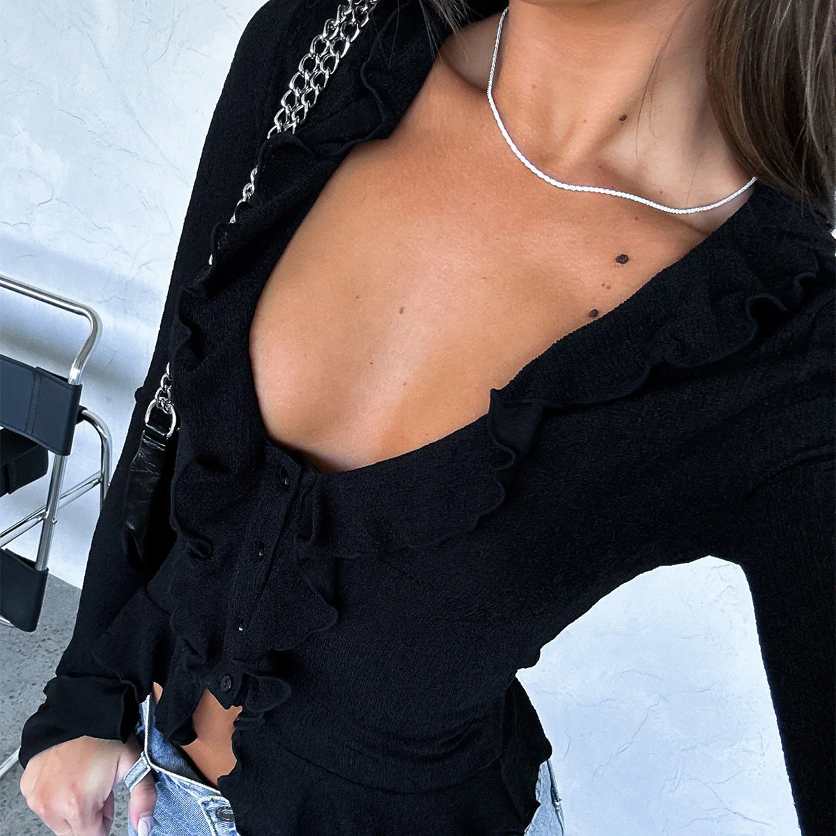 Women's Innovative Hot Long-sleeved T-shirt Woolen Blouses