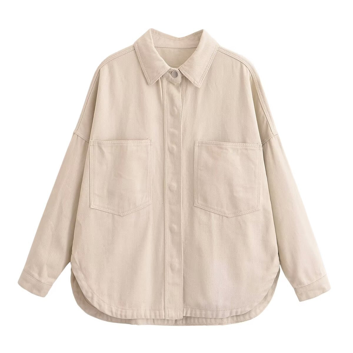 Women's Autumn City Leisure Washed-out Denim Coats