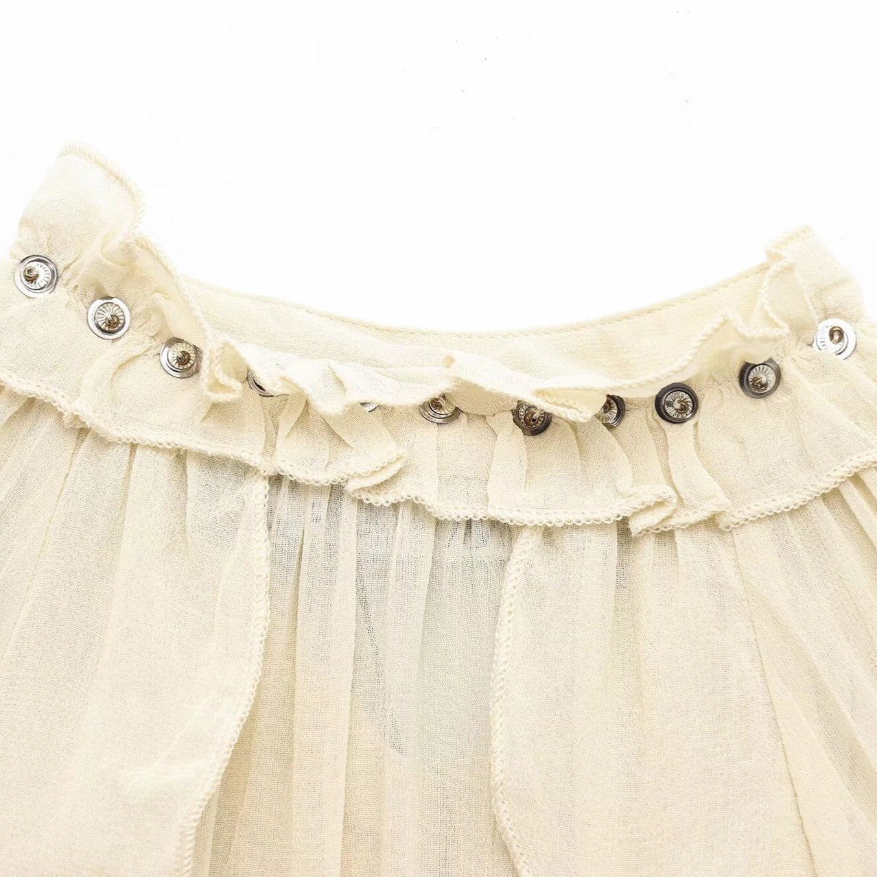 Women's Spring Street Fashion Laminated Decoration Long Blouses