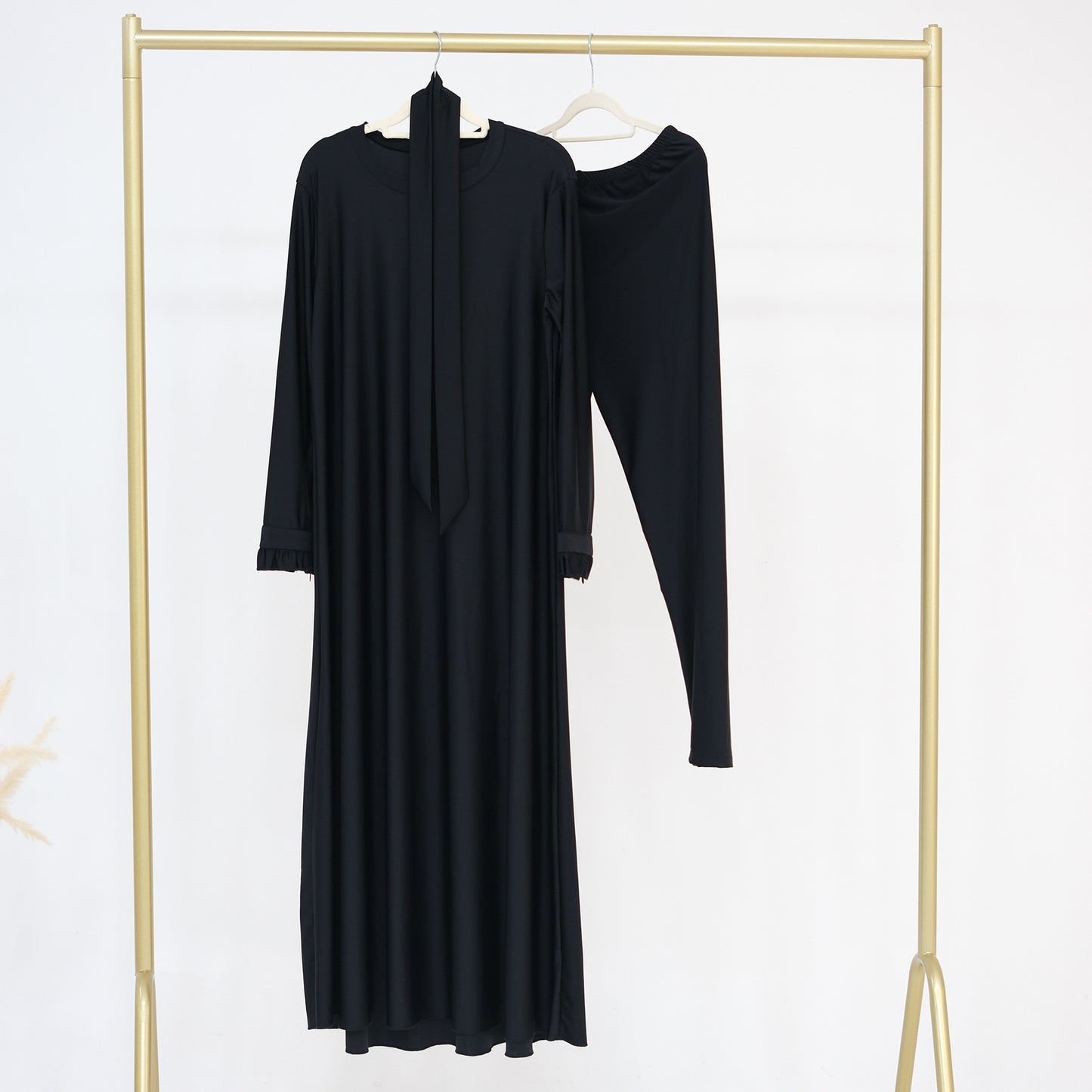 Conservative Solid Color Split Two-piece Swimsuit Dresses