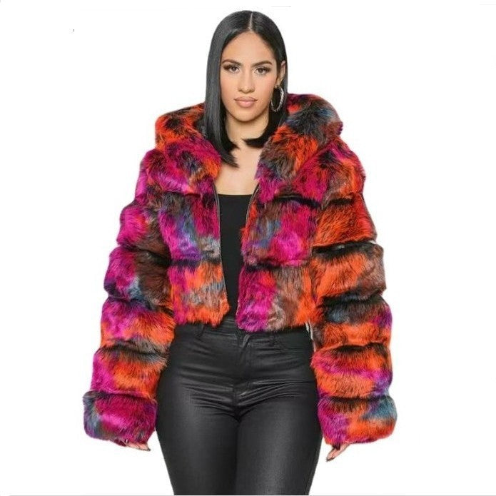 Women's Fur Imitation Warm Hooded For Coats