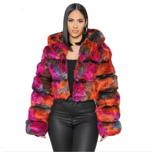Women's Fur Imitation Warm Hooded For Coats