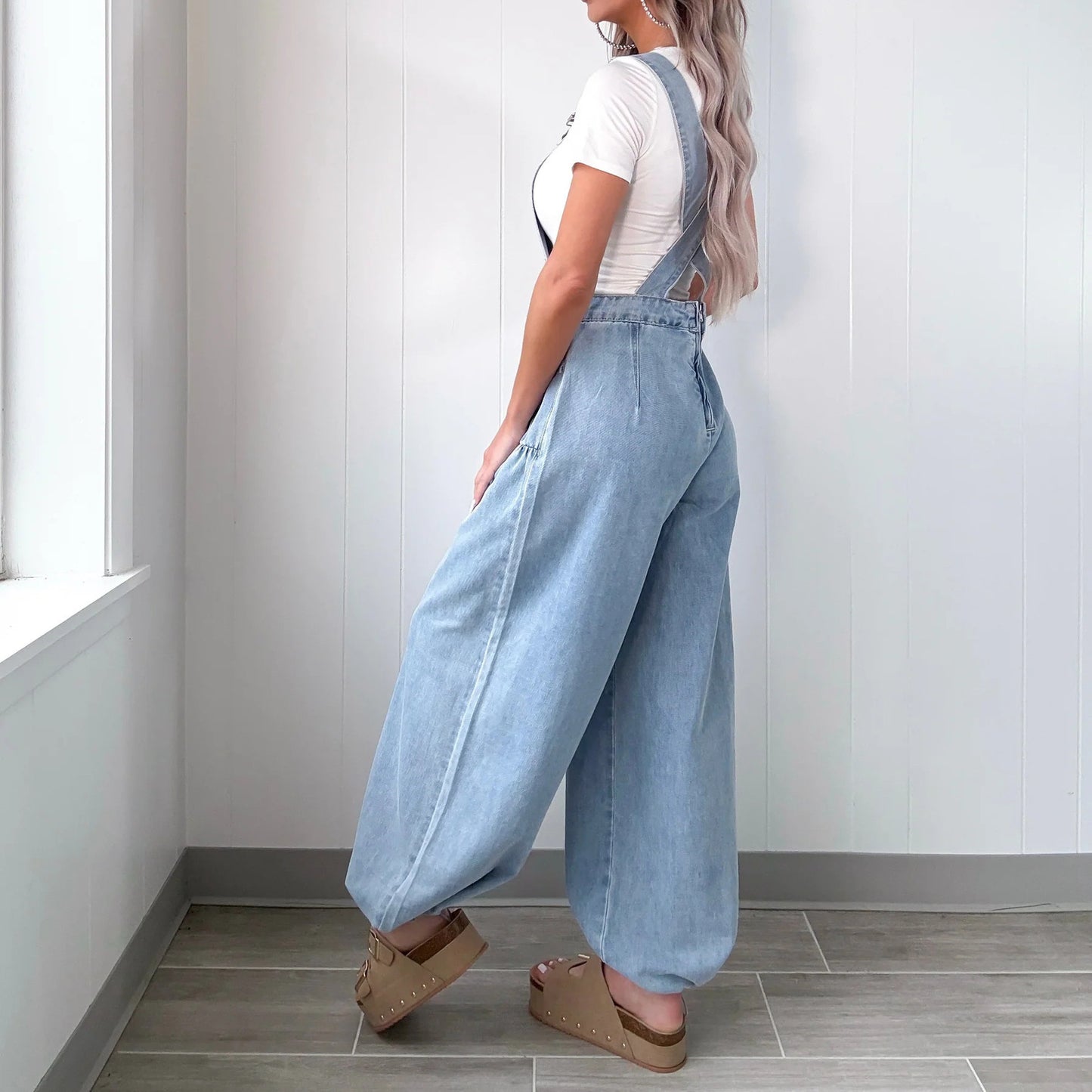 Women's Fashion Casual Loose Wide Leg Denim Jeans