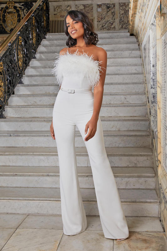 Beautiful Attractive Feather Tube Sexy Fashion Pants