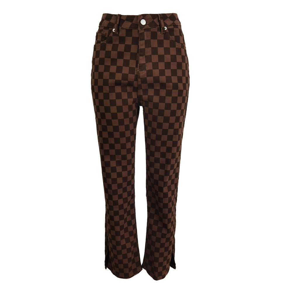 Women's Clothes Casual Fashion Classic Printing Trousers Pants