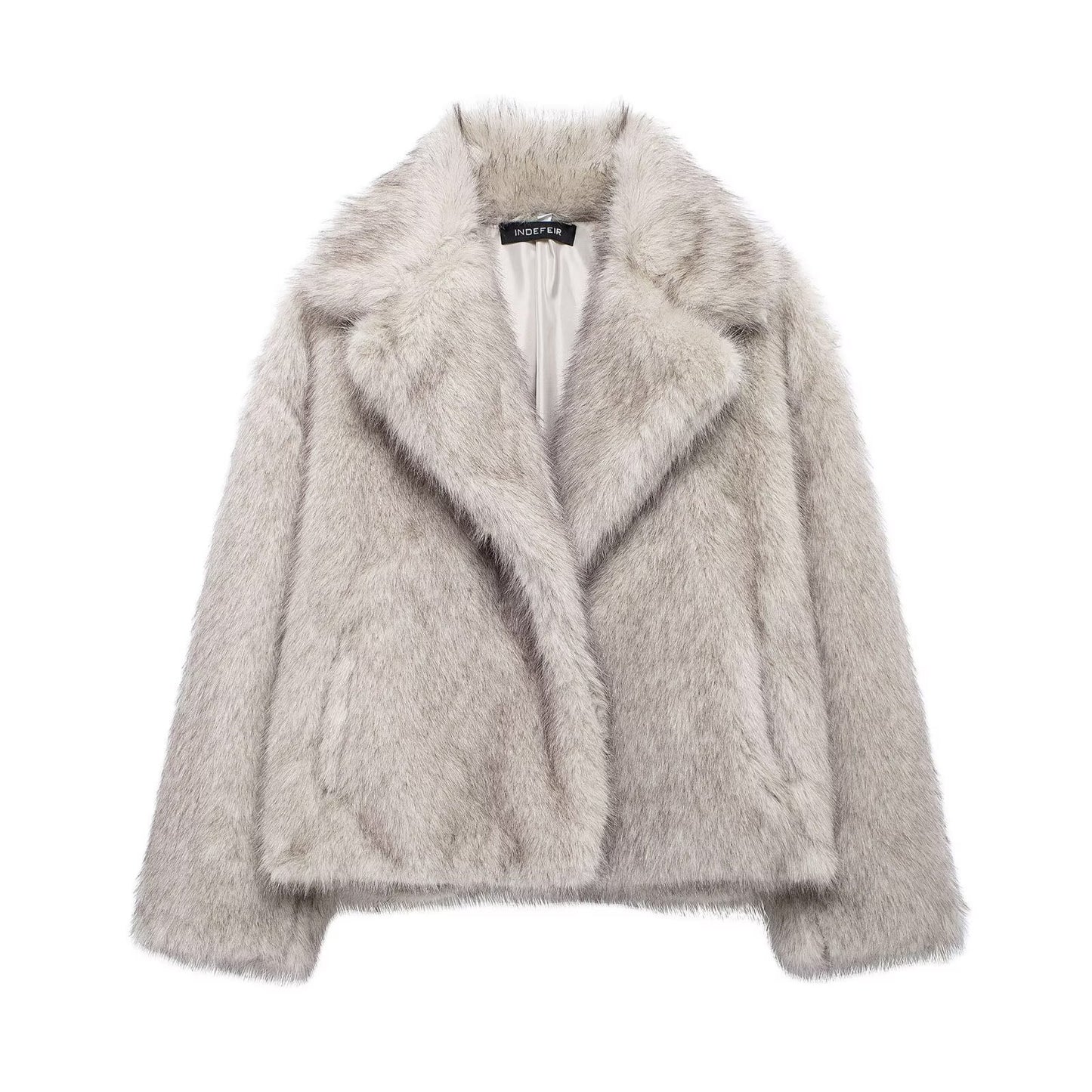 Beautiful Attractive Autumn Artificial Fur Effect Jackets