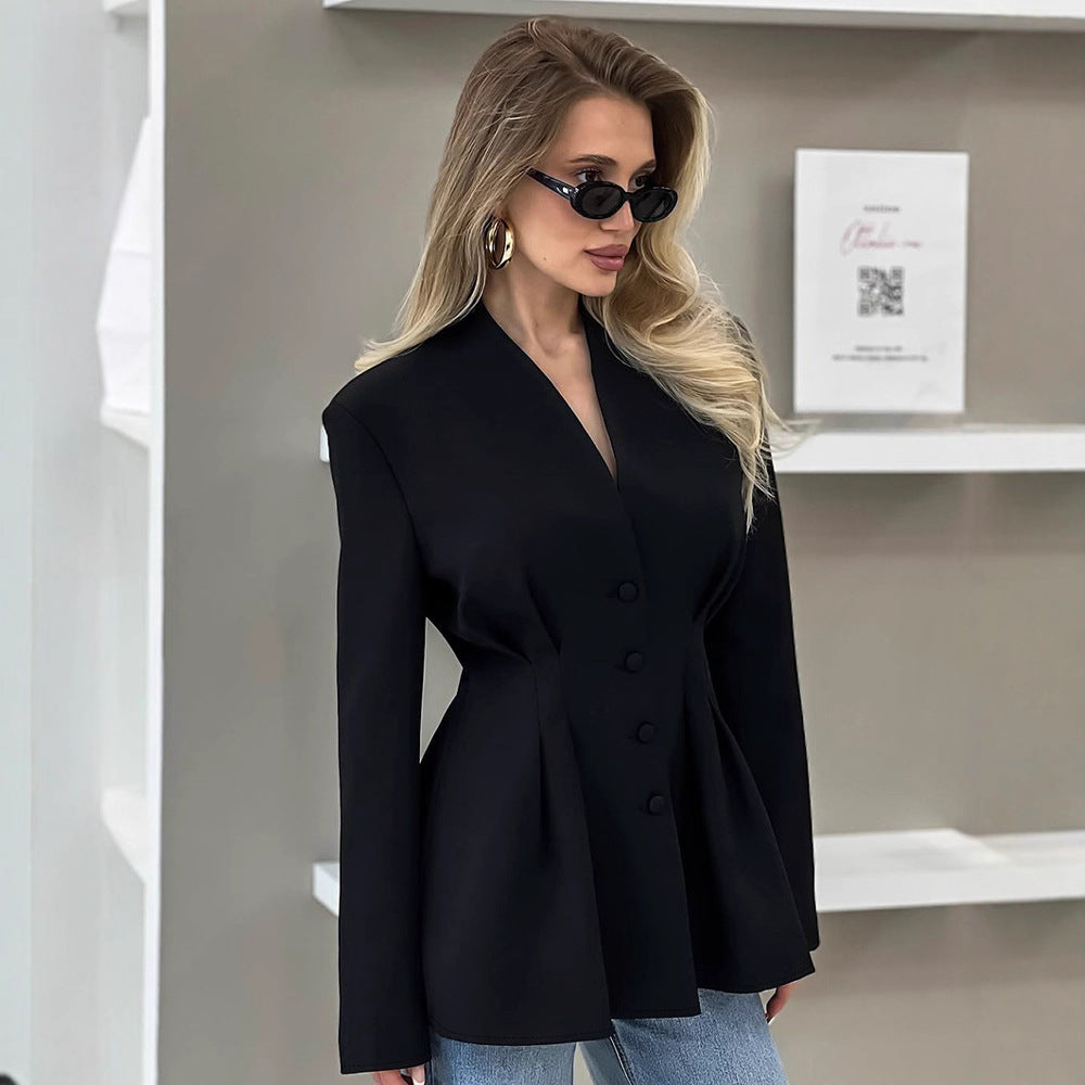 Women's Elegant Slim Fit Design Autumn Commuter Blazers