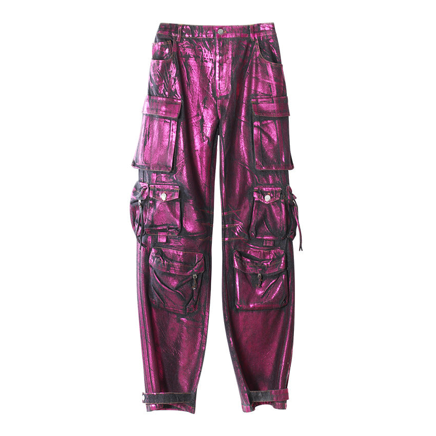 Niche Three-dimensional Trousers Fried Street Straight Loose Mop Pants