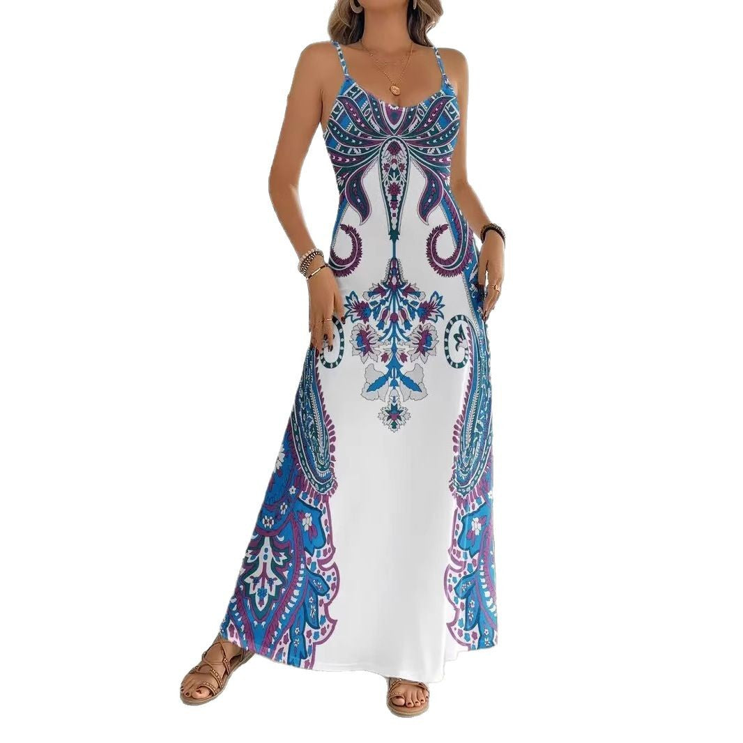 Slouchy Classic Classy Women's Sleeveless Print Dress