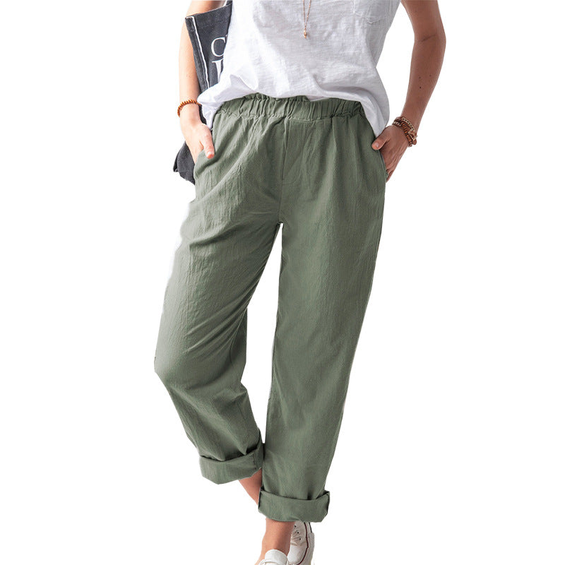 Women's Attractive Summer Casual Elastic Trousers Pants