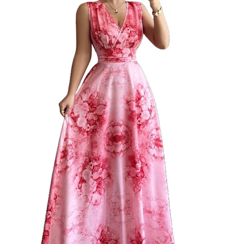 Women's Beach Bohemian Long Overcoat Summer Waist Slimming Dress