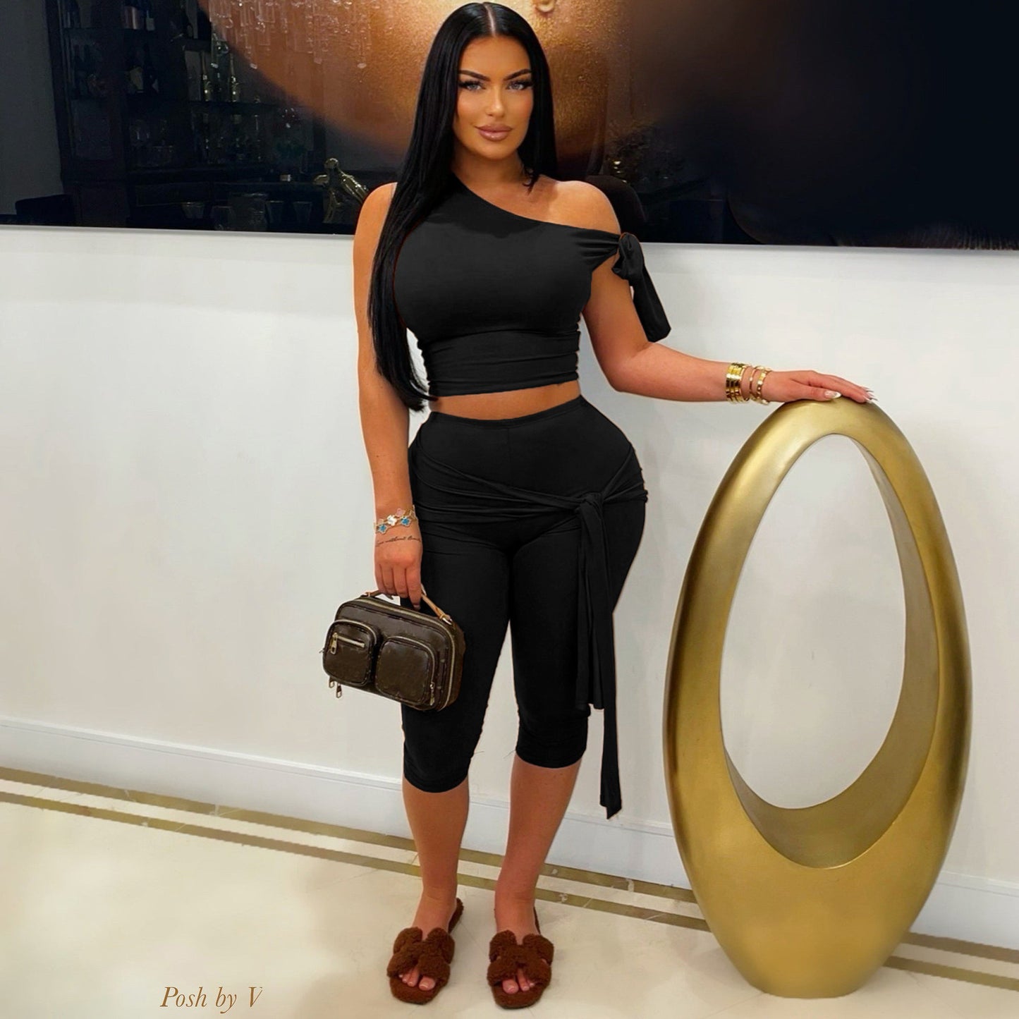 Women's Summer Shoulder Strap Casual Fashion Solid Suits