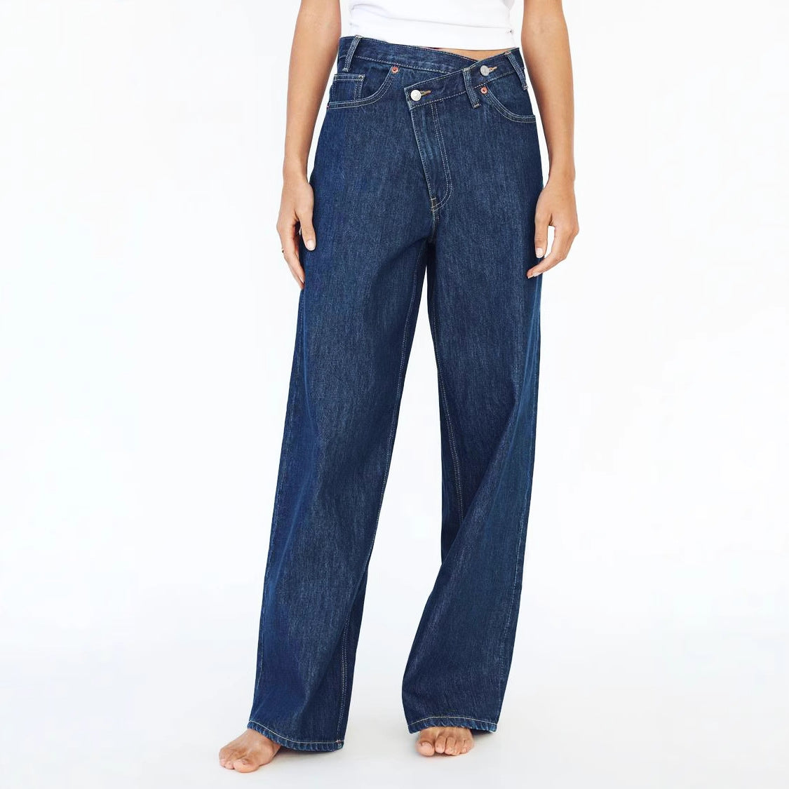 Women's European High Quality Denim Straight Jeans