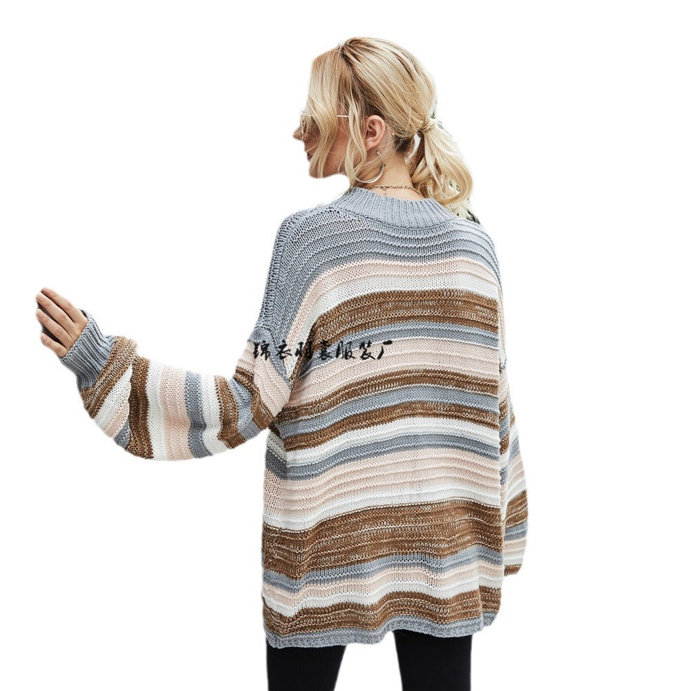 Women's Trendy Attractive Spring Pullover Stitching Sweaters