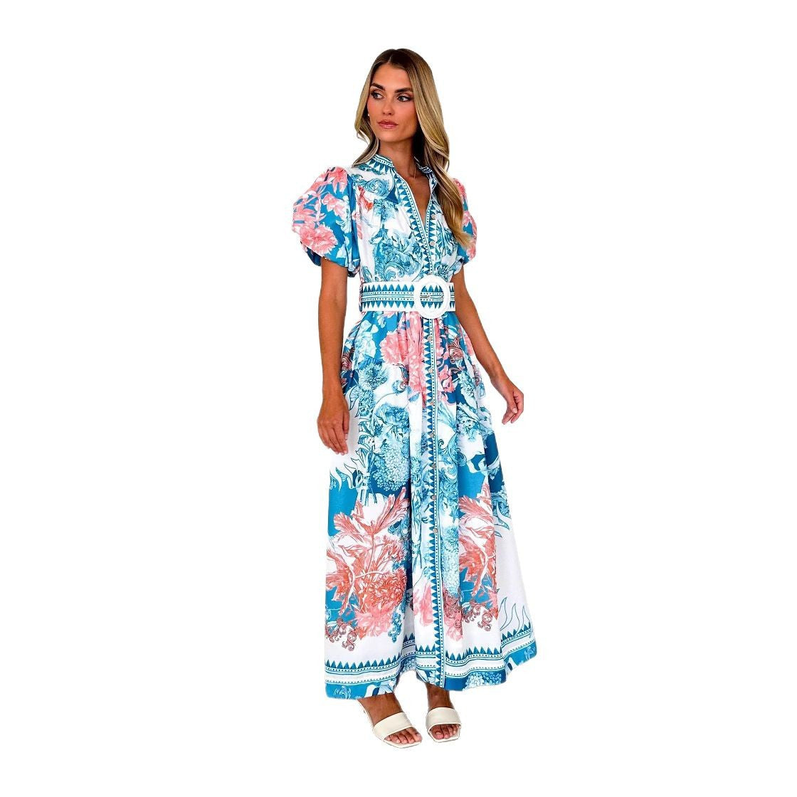 Summer Fashion Casual Positioning Lace Printing Dresses