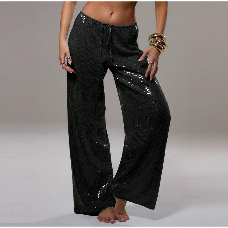 Women's Fashion Personality Sequins Loose-fitting Trousers Pants