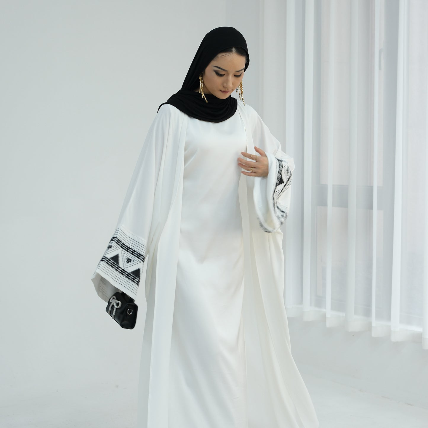 Turkish Exquisite Embroidered Robe Without Headscarf Dresses