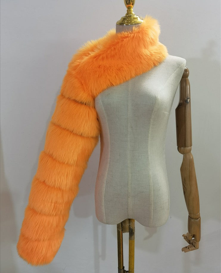 Women's Fur For Imitation Long Sleeve Shawl Coats