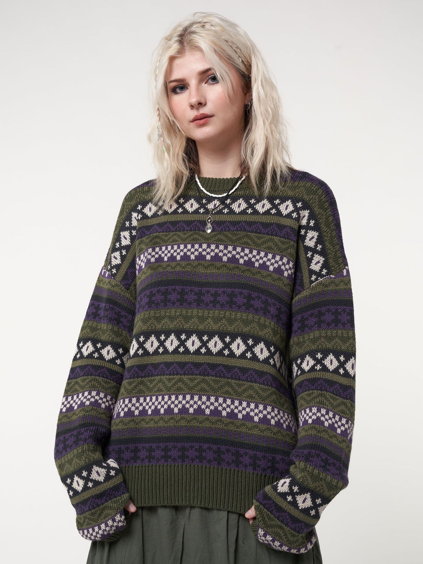 Women's Autumn Loose Slimming Casual Fashion Color Knitwear