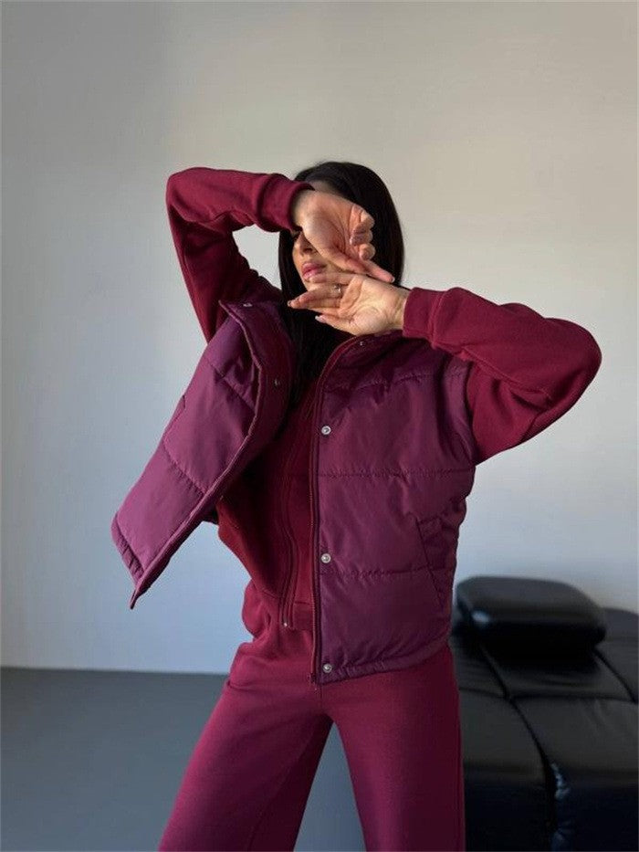 Trendy Hot Outer Wear Sleeveless Stand Vests