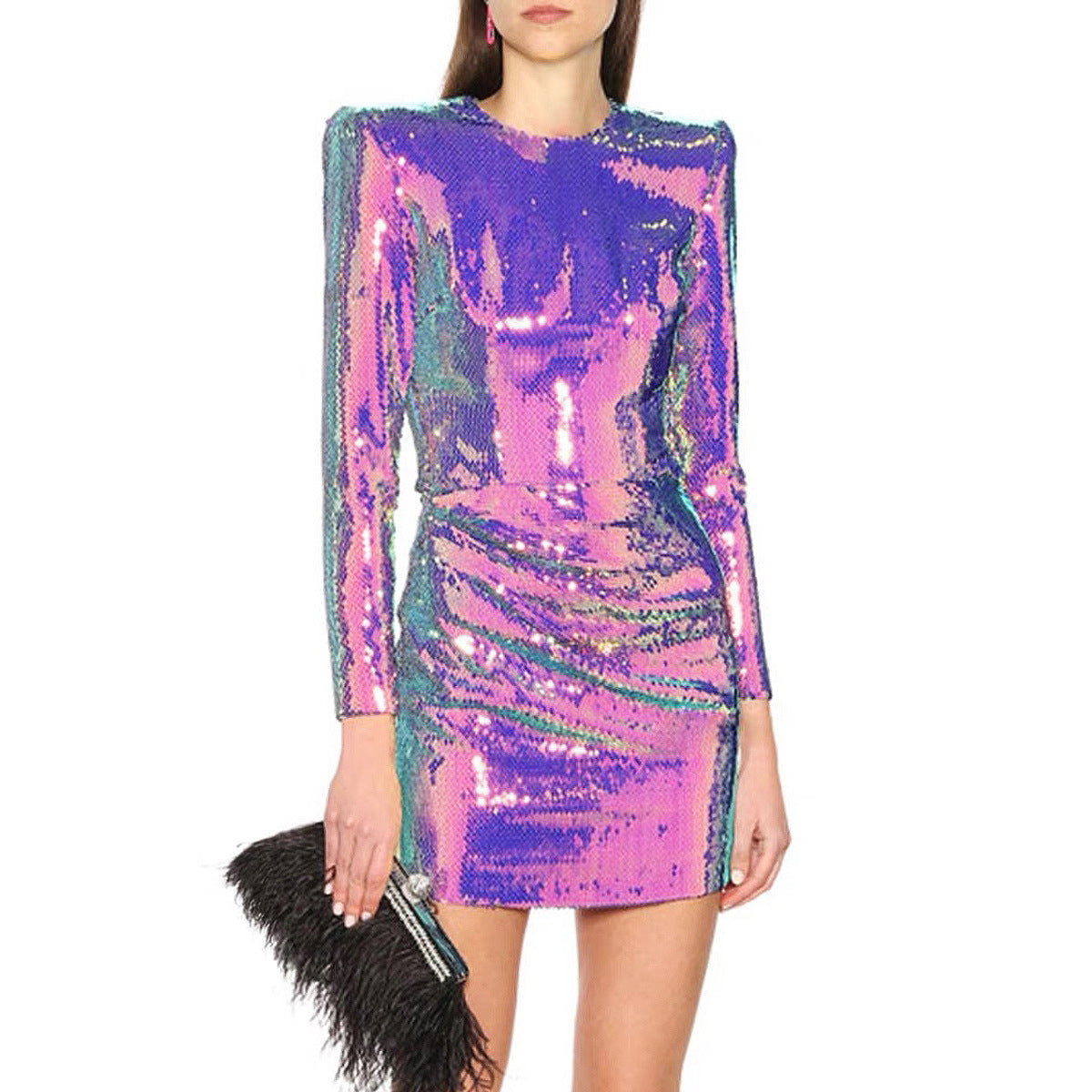 Women's Sequined Shiny Elegant Stage Banquet Party Dresses