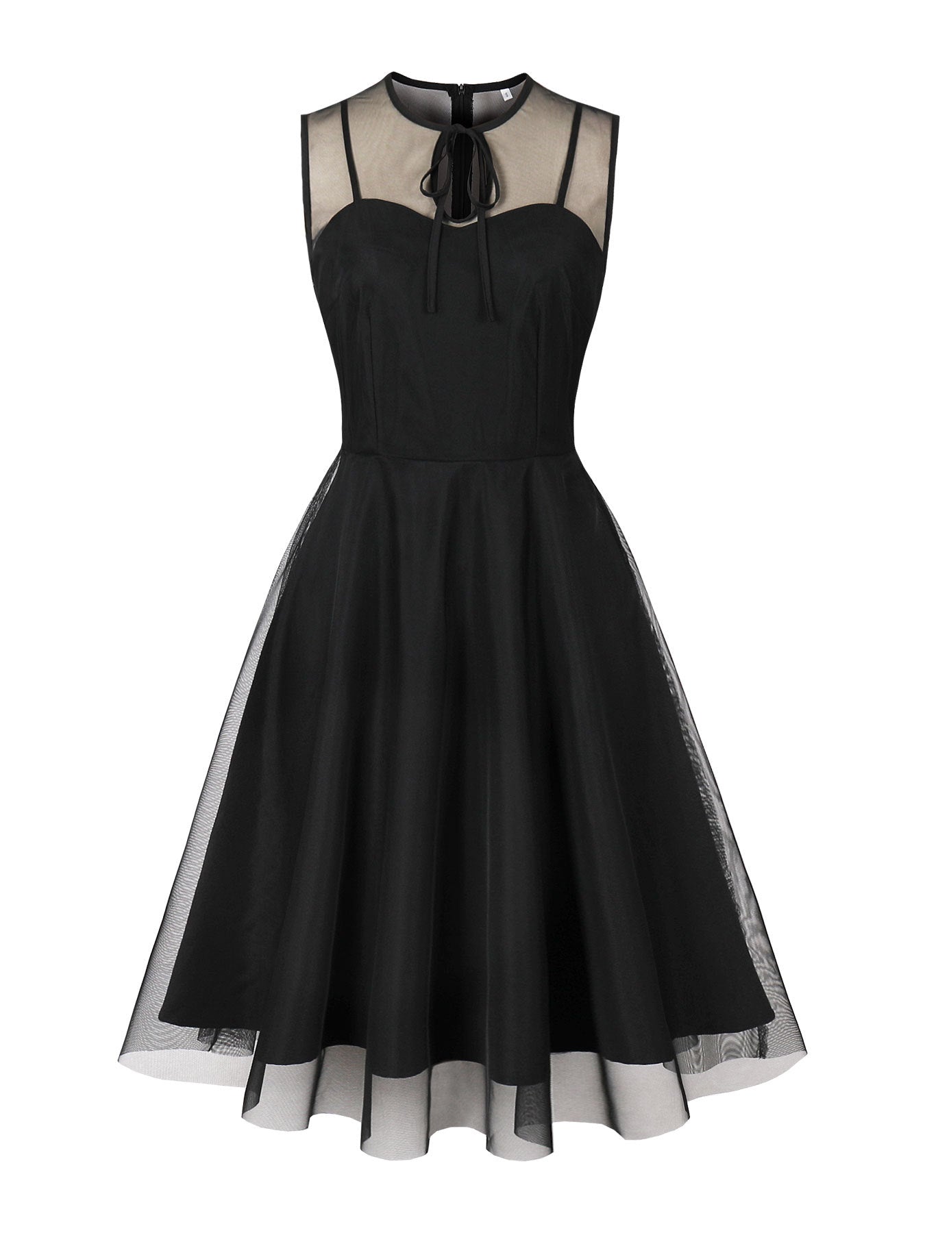 Women's Sleeveless Court Big Swing Mid-length Elegant Dresses