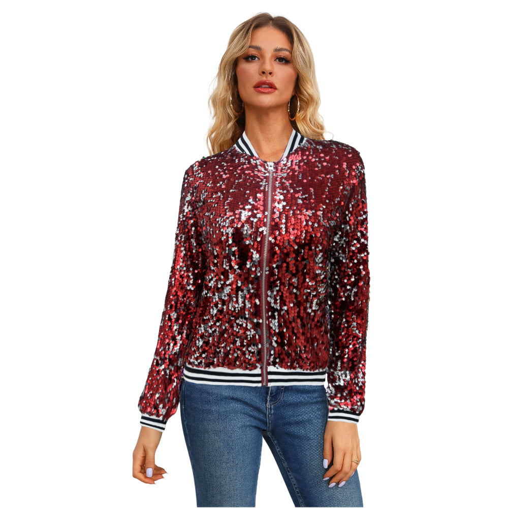 Women's New Charming Creative Sequined Long-sleeved Jackets