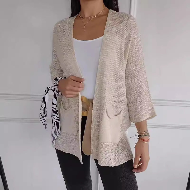 Women's Glamorous Waffle Sleeve Urban Casual Jackets