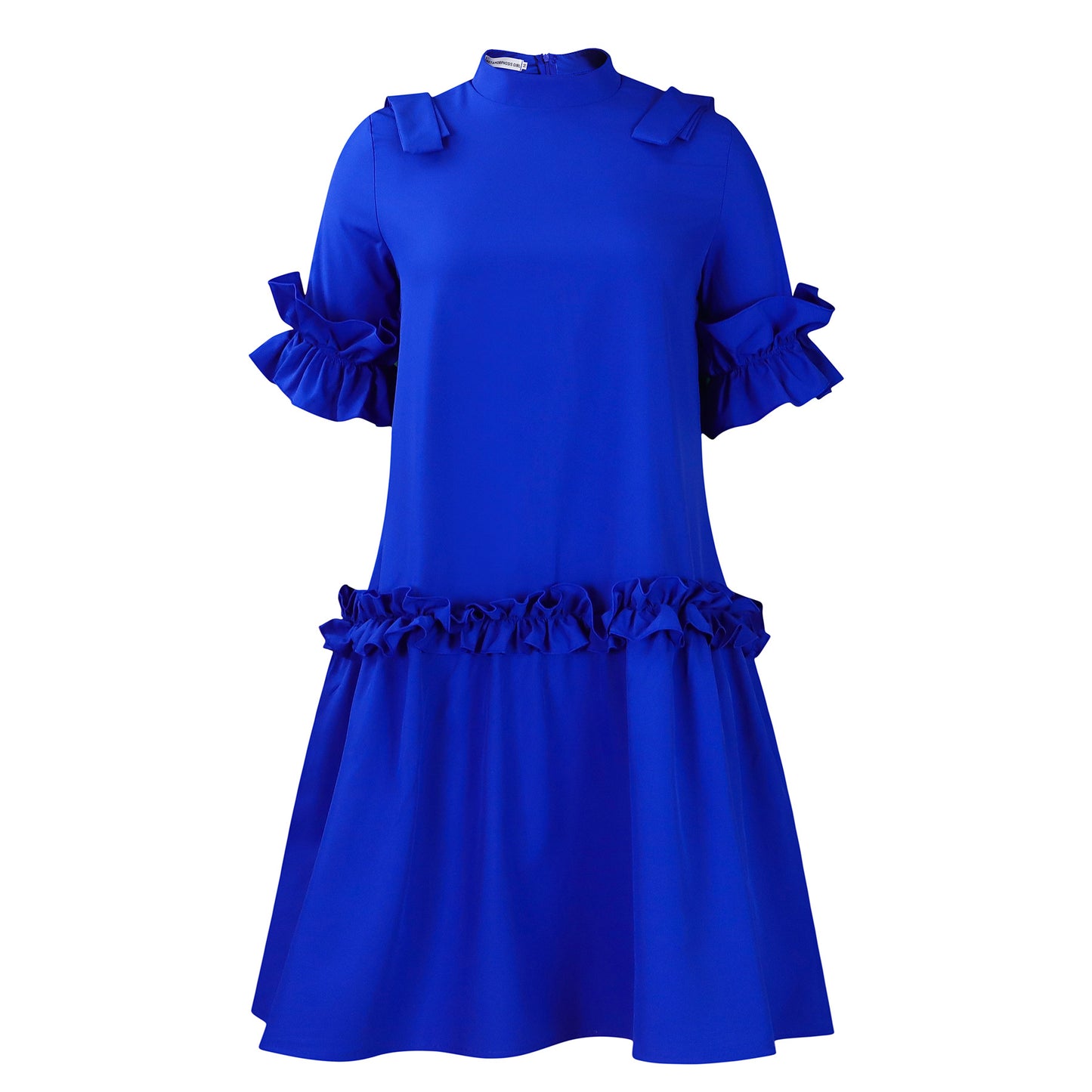Women's Fashion Solid Color Style Wooden Ear A- Dress