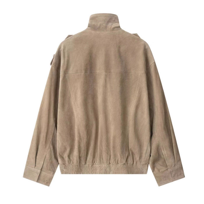 Women's Trendy Fashion Suede Textured Leather Jackets