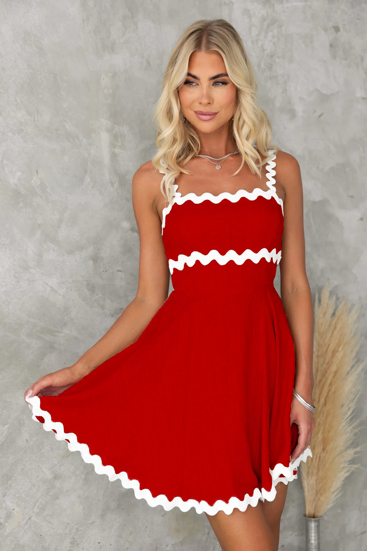 Summer Fresh Sweet Solid Color Sexy Dresses