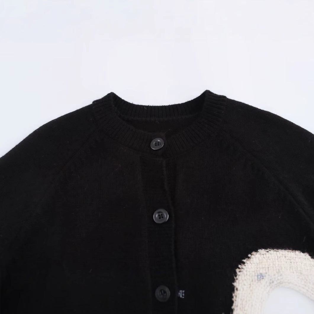 Women's Animal Three-dimensional Jacquard Round Neck Knitted Knitwear