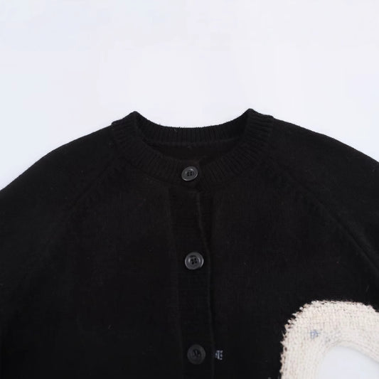Women's Animal Three-dimensional Jacquard Round Neck Knitted Knitwear