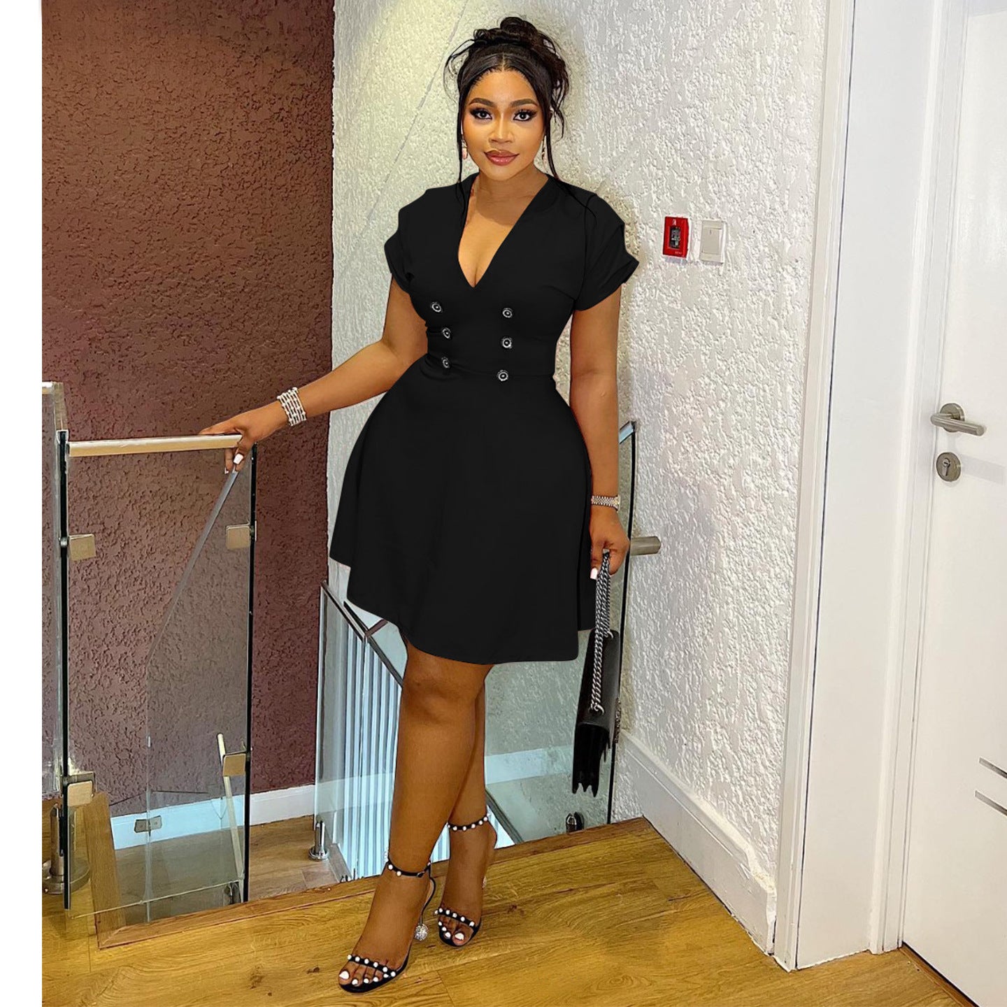 Women's Elegant Solid Color African Dress Dresses