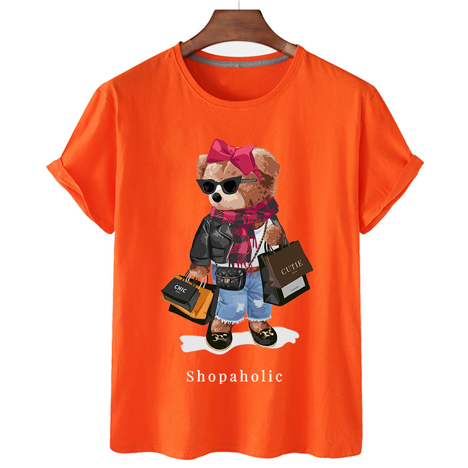 Women's Comfortable Bear Loose T-shirt Fashion Blouses