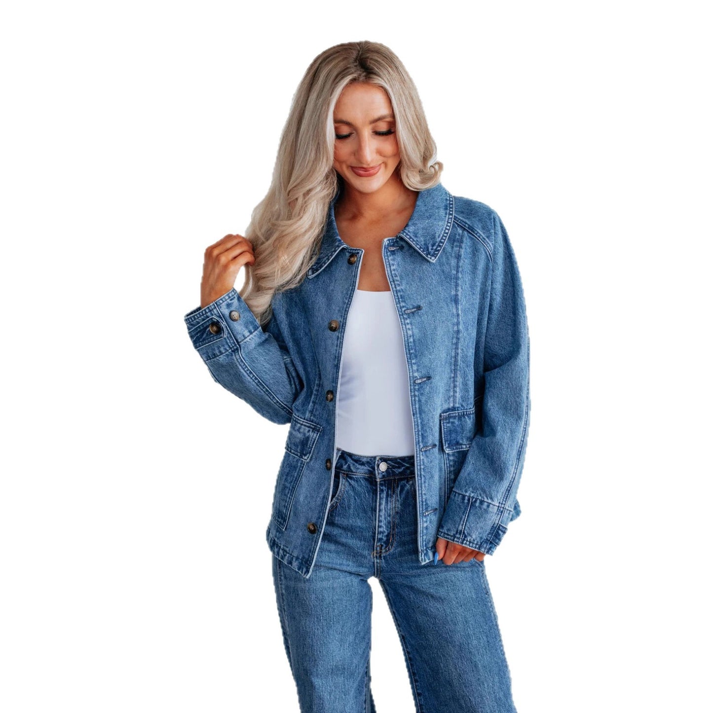 Women's Fashion Innovative Autumn Single-breasted Denim Jackets