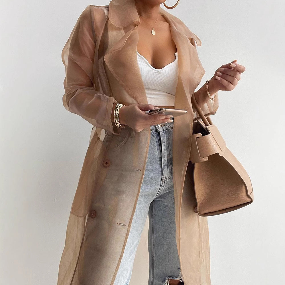 Women's Autumn Solid Color Lantern Sleeve Casual Blouses