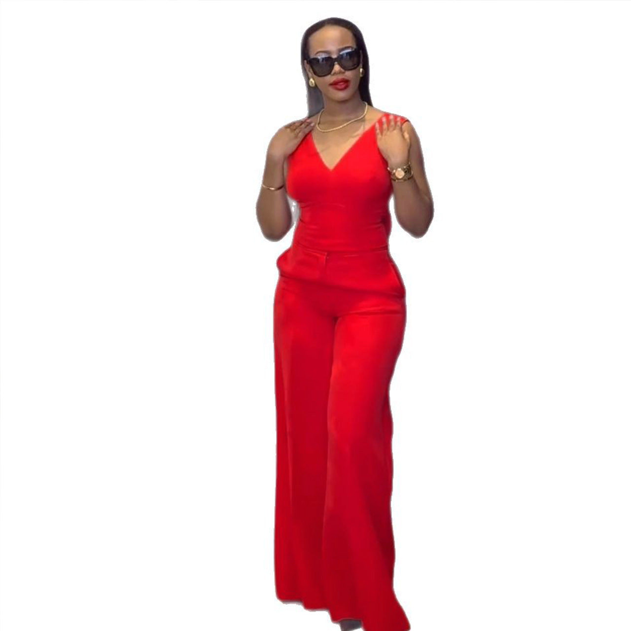 Elegant Knitted Stretch Backless Bow Decorative Jumpsuits