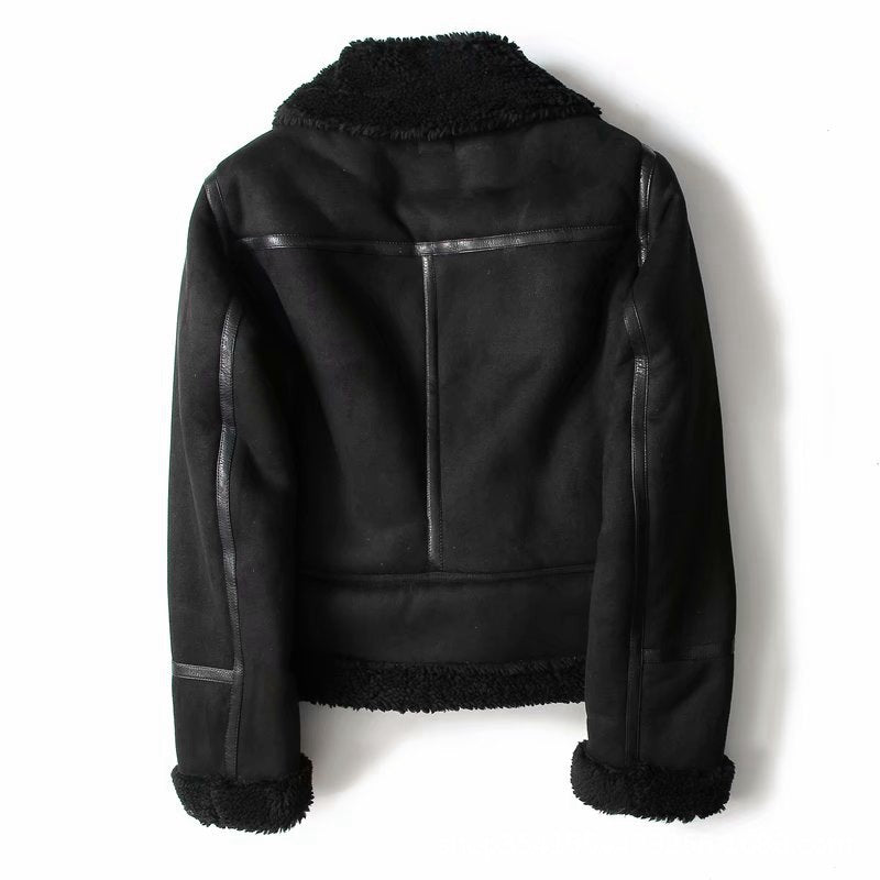 Women's Single Suede Surface Fur Integrated Lamb Jackets