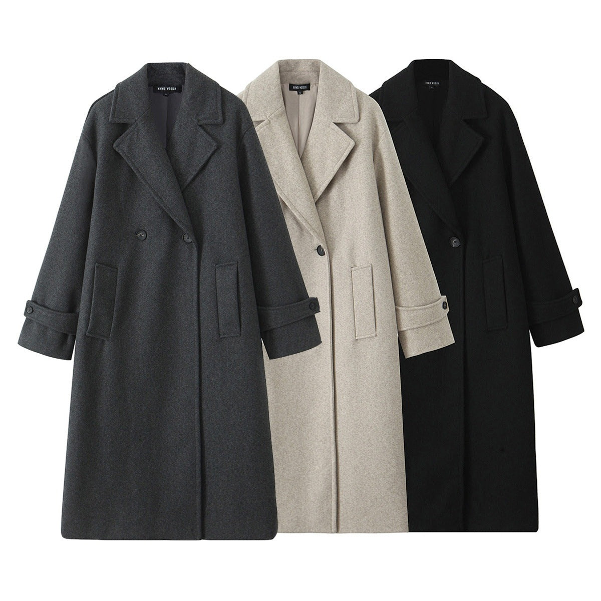 Women's Soft Loose Lapel Long Sleeves Overcoat Coats