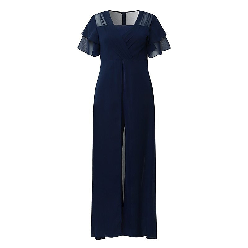 Women's Summer Fashion Solid Color Sleeve High Pants